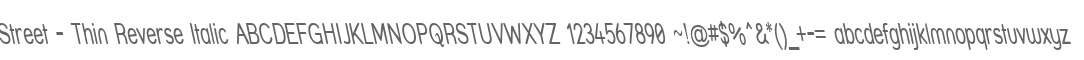 Street - Thin Reverse Italic
