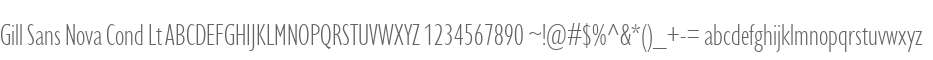 Gill Sans Nova Cond Lt