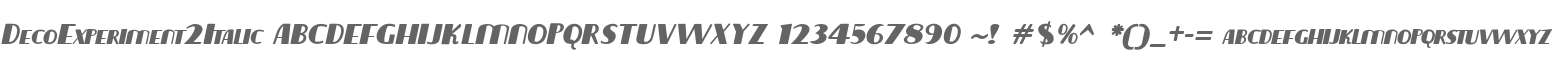 DecoExperiment2Italic