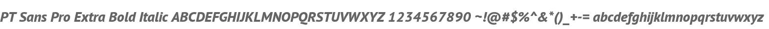 PT Sans Pro Extra Bold Italic