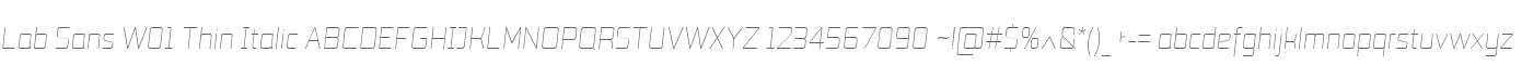 Lab Sans W01 Thin Italic