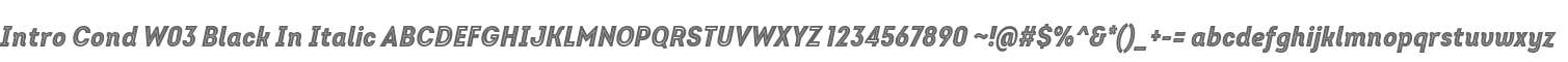 Intro Cond W03 Black In Italic