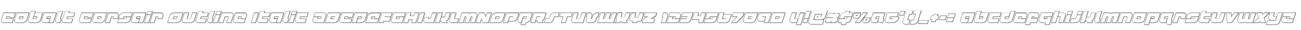 Cobalt Corsair Outline Italic