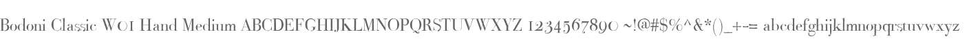 Bodoni Classic W01 Hand Medium