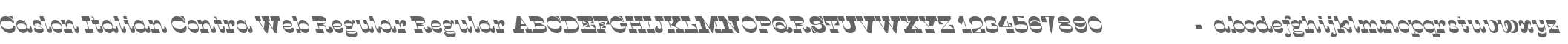 Caslon Italian Contra Web Regular Regular