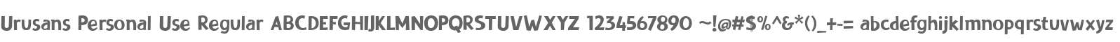 Urusans Personal Use