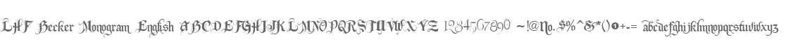 LHF Becker Monogram English