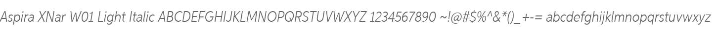 Aspira XNar W01 Light Italic