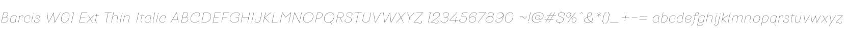 Barcis W01 Ext Thin Italic