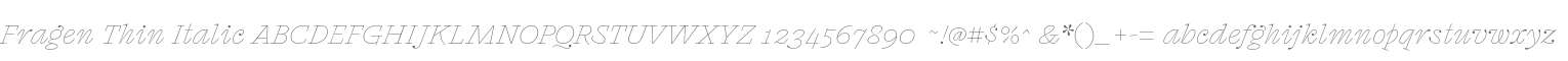 Fragen Thin Italic