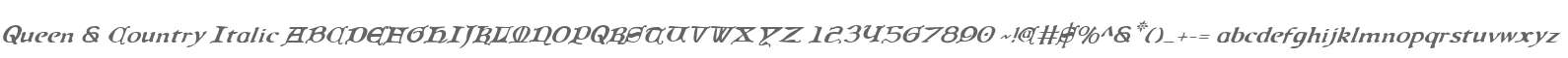 Queen & Country Italic