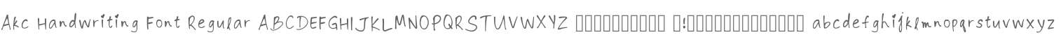 Akc Handwriting Font Regular