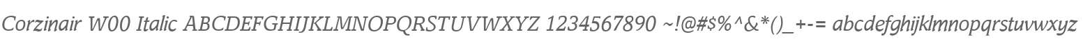 Corzinair W00 Italic