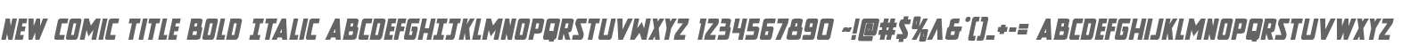 New Comic Title Bold Italic