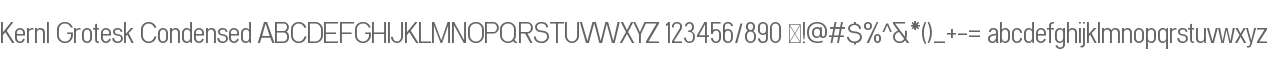 Kernl Grotesk Condensed