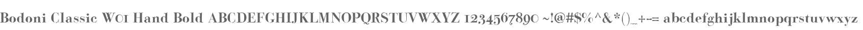 Bodoni Classic W01 Hand Bold