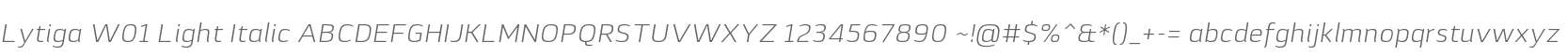 Lytiga W01 Light Italic