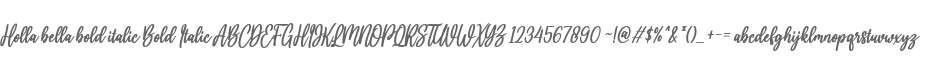 Holla bella bold italic