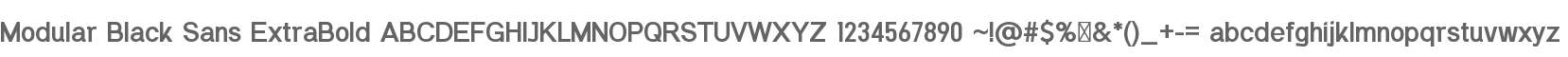 Modular Black Sans ExtBd