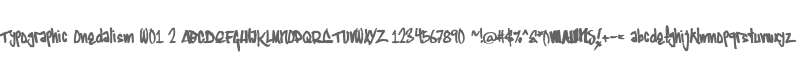 Typographic Onedalism W01 2