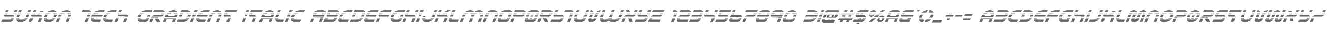 Yukon Tech Gradient Italic