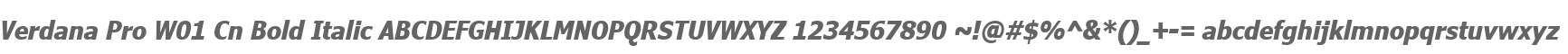 Verdana Pro W01 Cn Bold Italic