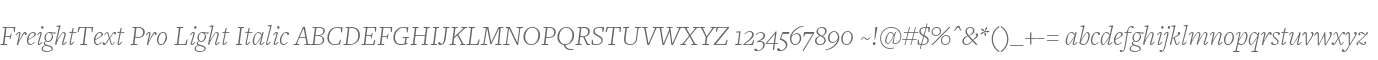 FreightText Pro Light Italic