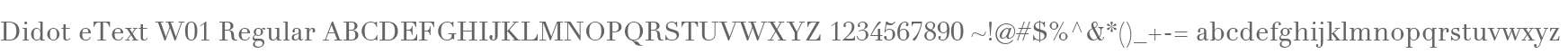 Didot eText W01 Regular