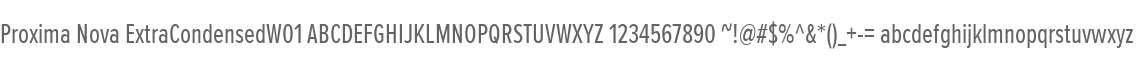 Proxima Nova ExtraCondensedW01