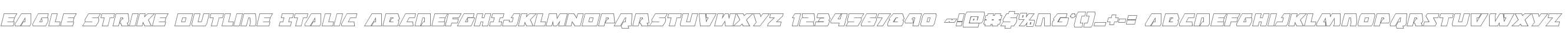 Eagle Strike Outline Italic