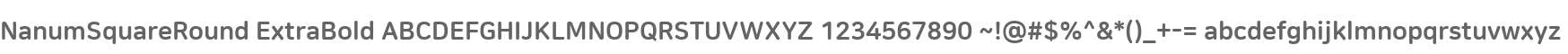 NanumSquareRound ExtraBold