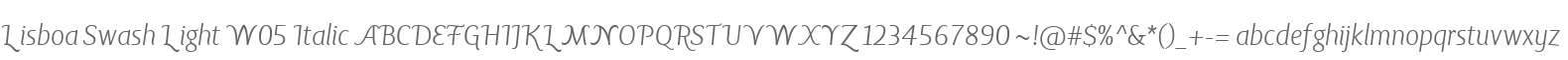 Lisboa Swash Light W05 Italic