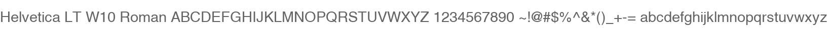 Helvetica LT W10 Roman