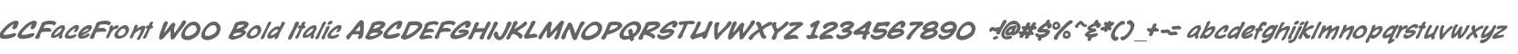CCFaceFront W00 Bold Italic