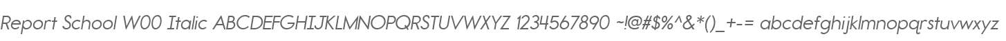 Report School W00 Italic
