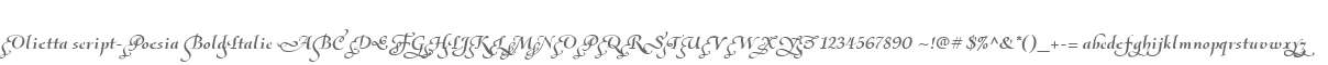 Olietta script-Poesia BoldItalic