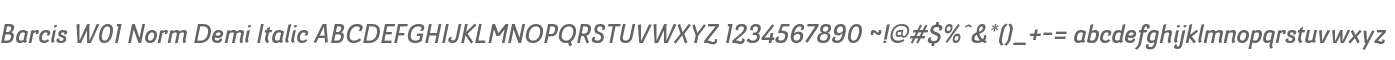 Barcis W01 Norm Demi Italic