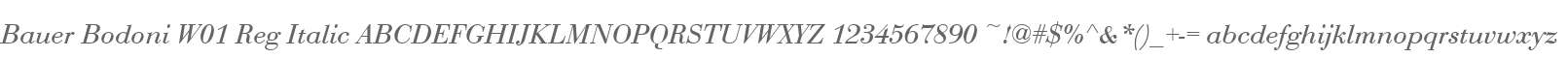 Bauer Bodoni W01 Reg Italic