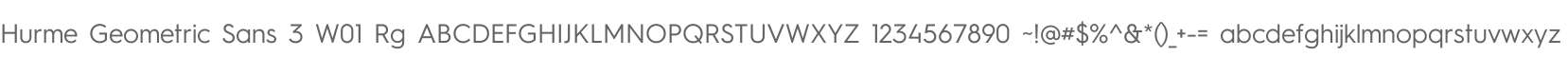 Hurme Geometric Sans 3 W01 Rg