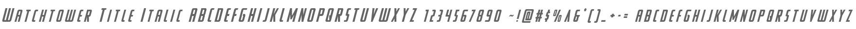 Watchtower Title Italic