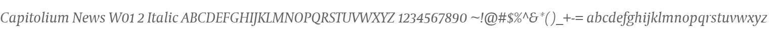 Capitolium News W01 2 Italic