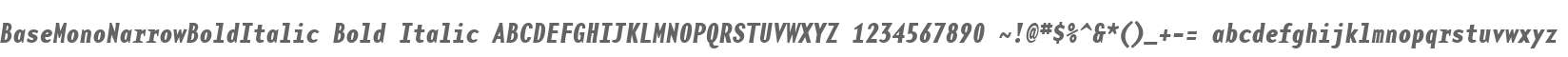 BaseMonoNarrowBoldItalic Bold Italic