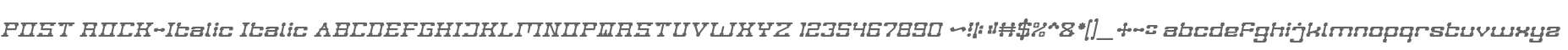POST ROCK-Italic Italic