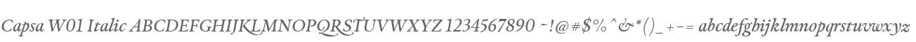 Capsa W01 Italic