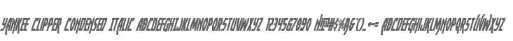 Yankee Clipper Condensed Italic