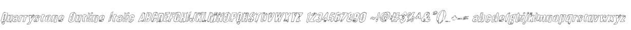 Quarrystone Outline Italic