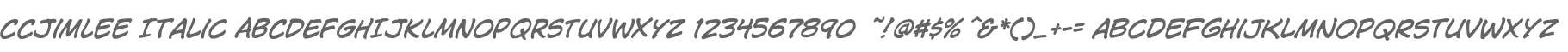 CCJimLee Italic