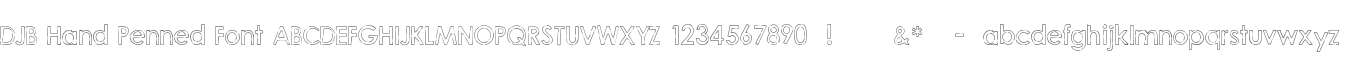 DJB Hand Penned Font