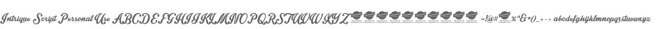 Intrique Script Personal Use