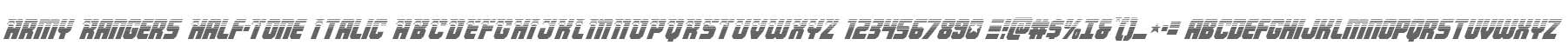 Army Rangers Half-Tone Italic